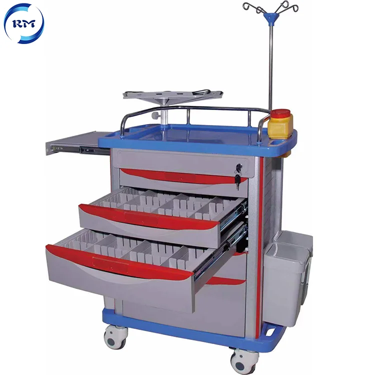 Medical Emergency Trolley Medical Cart Trolley Abs Medical Trolley ...