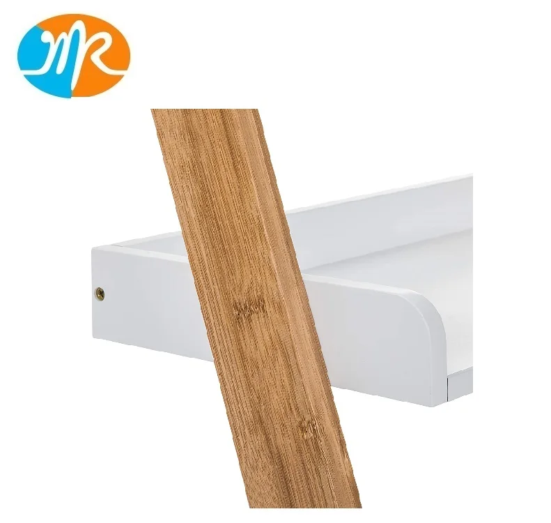 Bamboo And Mdf Display Shelf Ladder Shelf Storage Rack - Buy Bamboo ...
