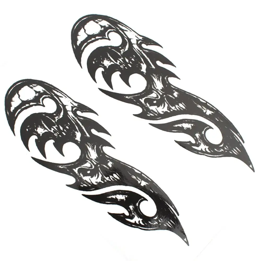 Universal Motorcycle Custom Waterproof Front Fork Skull Decals Stickers Medallion Fit For Harley Davidson Sportster Softail