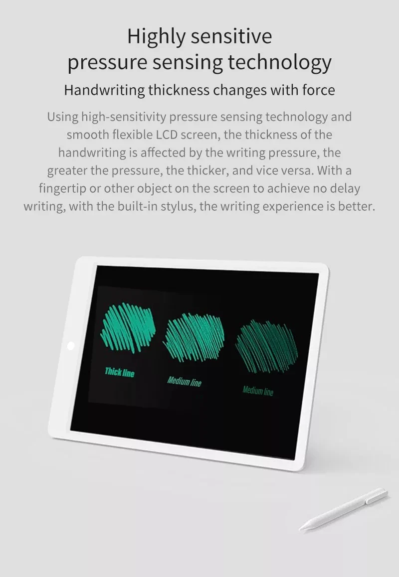 12in Xiaomi Mijia Wicue LCD Writing Tablet Handwriting Board Singe Color Electronic Drawing Imagine Graphics Pad for Kid Office
