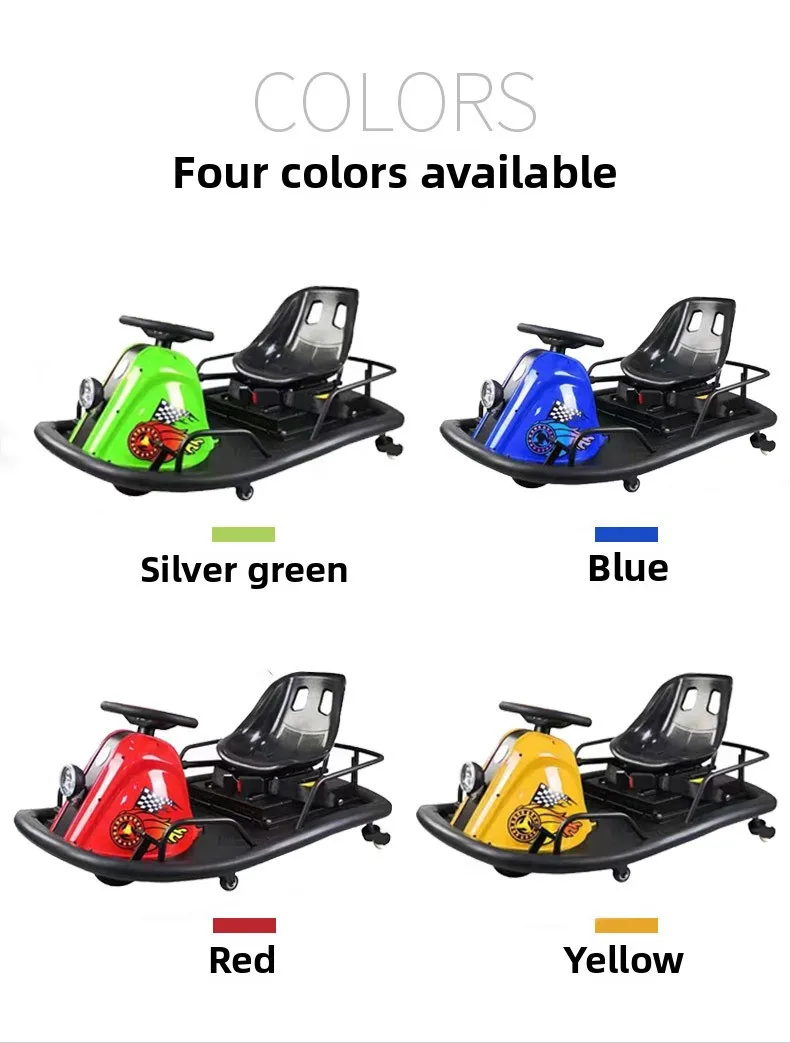 Children's Electric Drift Kart Battery-Powered Indoor/Outdoor Bumper Car for Home Use and Commercial Amusement Shopping Malls