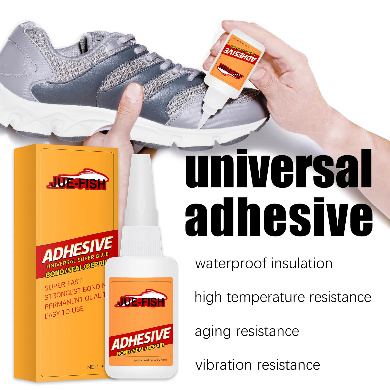 Juefish Oem Odm Repair Glue Extra Strong Adhesive Plastic Metal Glass