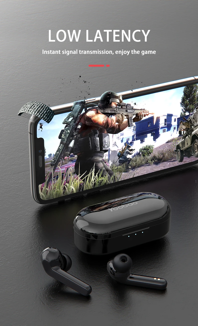 Yoobao YB-505 Wireless Earphone In-ear Headphone TWS Waterproof Noise Cancelling Whole-day Comfort - ANKUX.COM