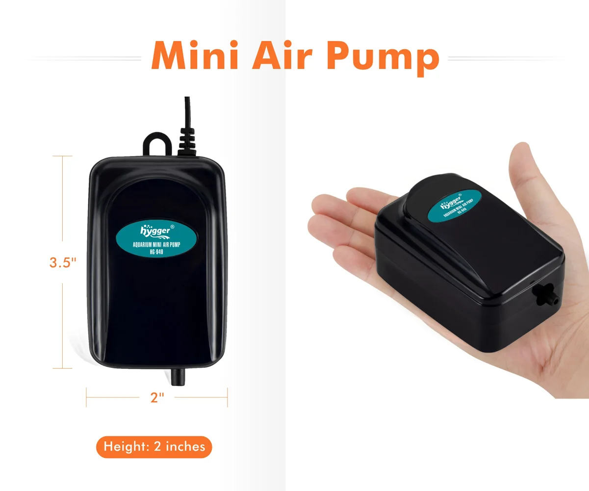 Hygger Energy Saving Quiet Mini Aquarium Air Pump With Accessories