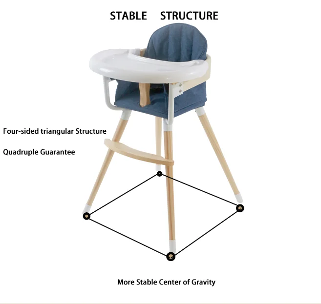 wooden baby feeding chair