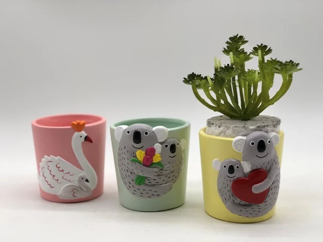 动物多肉植物花盆可爱彩色儿童ins