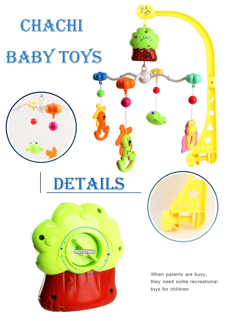 Baby Mobiles Sleeping Musical Ringing Cute Pendant Rotating Animal Baby