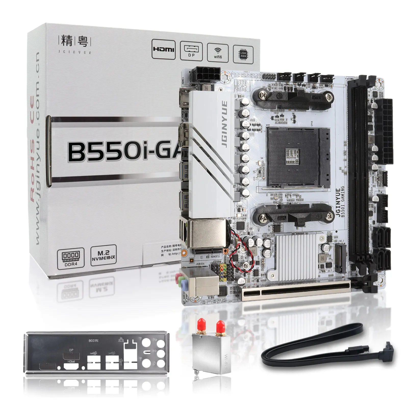 JGINYUE B550I GAMING Motherboard - Support DDR4 64GB RAM