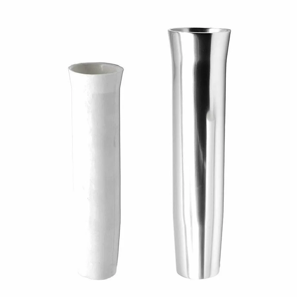 Isure Marine Aluminum Flared White Vinyl Insert Weldon Rod Holder L