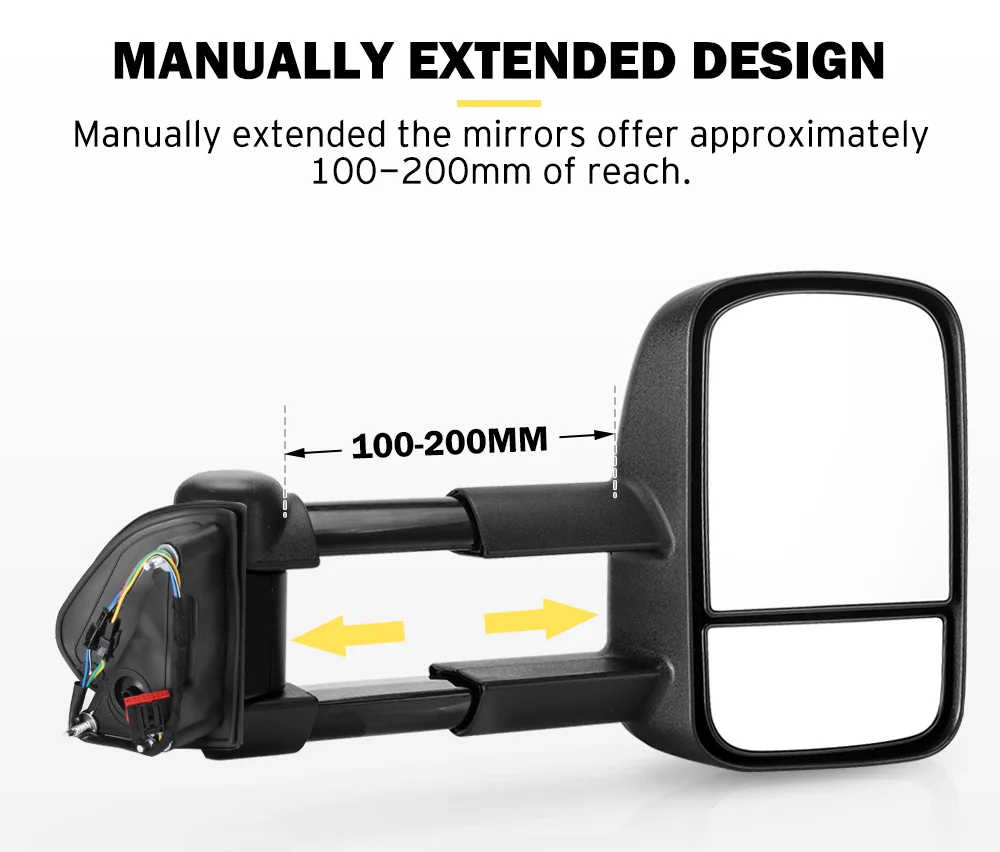 San Hima Black Towing Mirrors For Range Rover Sport 20052013 With