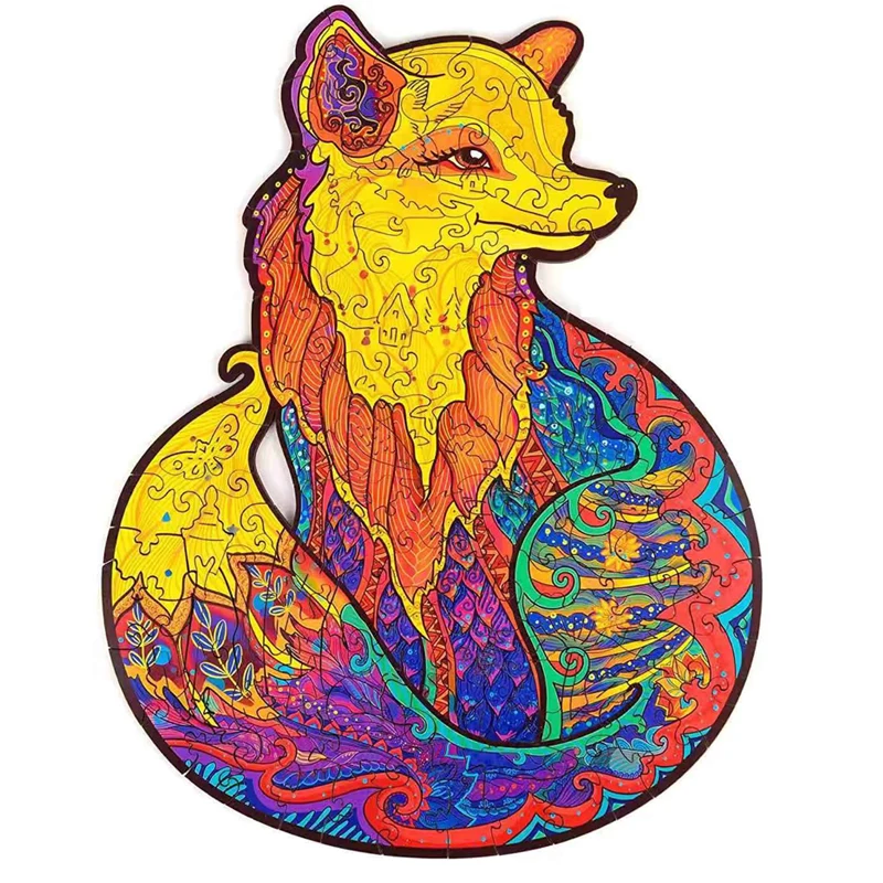 
Wooden Animal Puzzles for Adults DIY Puzzle Each Piece is Animal Shaped Puzzles Christmas Gifts for Kids Jigsaw 