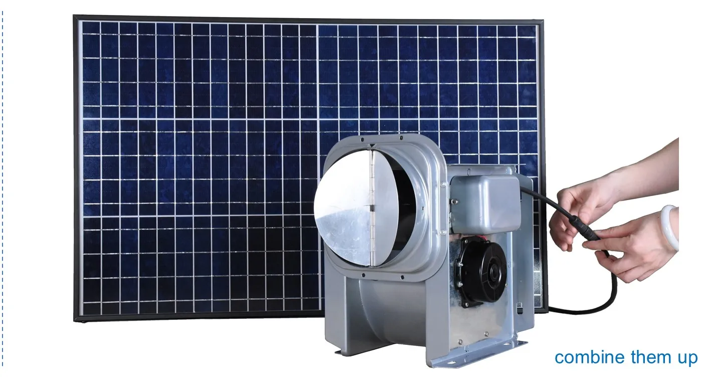 sunny 超安静通风套件无刷直流电机太阳能电池混合供电 6 离心空气