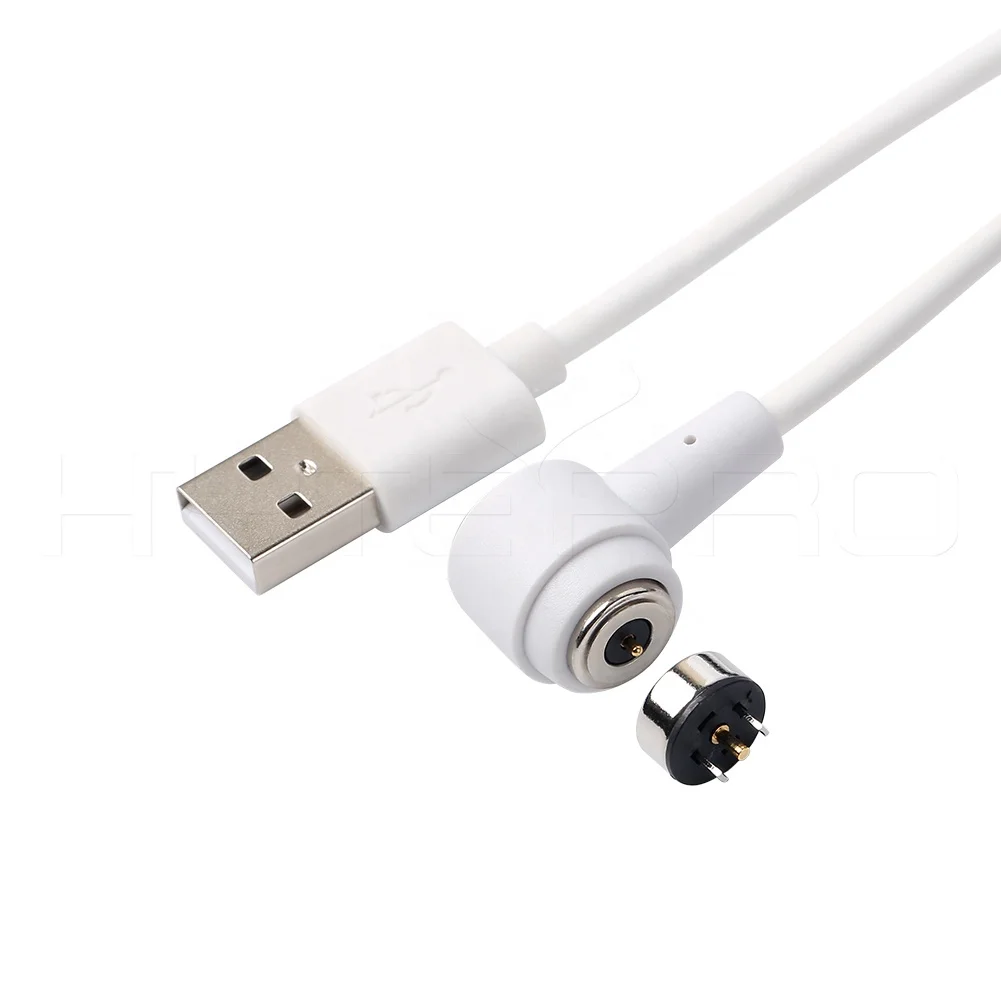hytepro USB A 2.0 round 2 pogo pin magnetic usb charging cable - idealCable.net