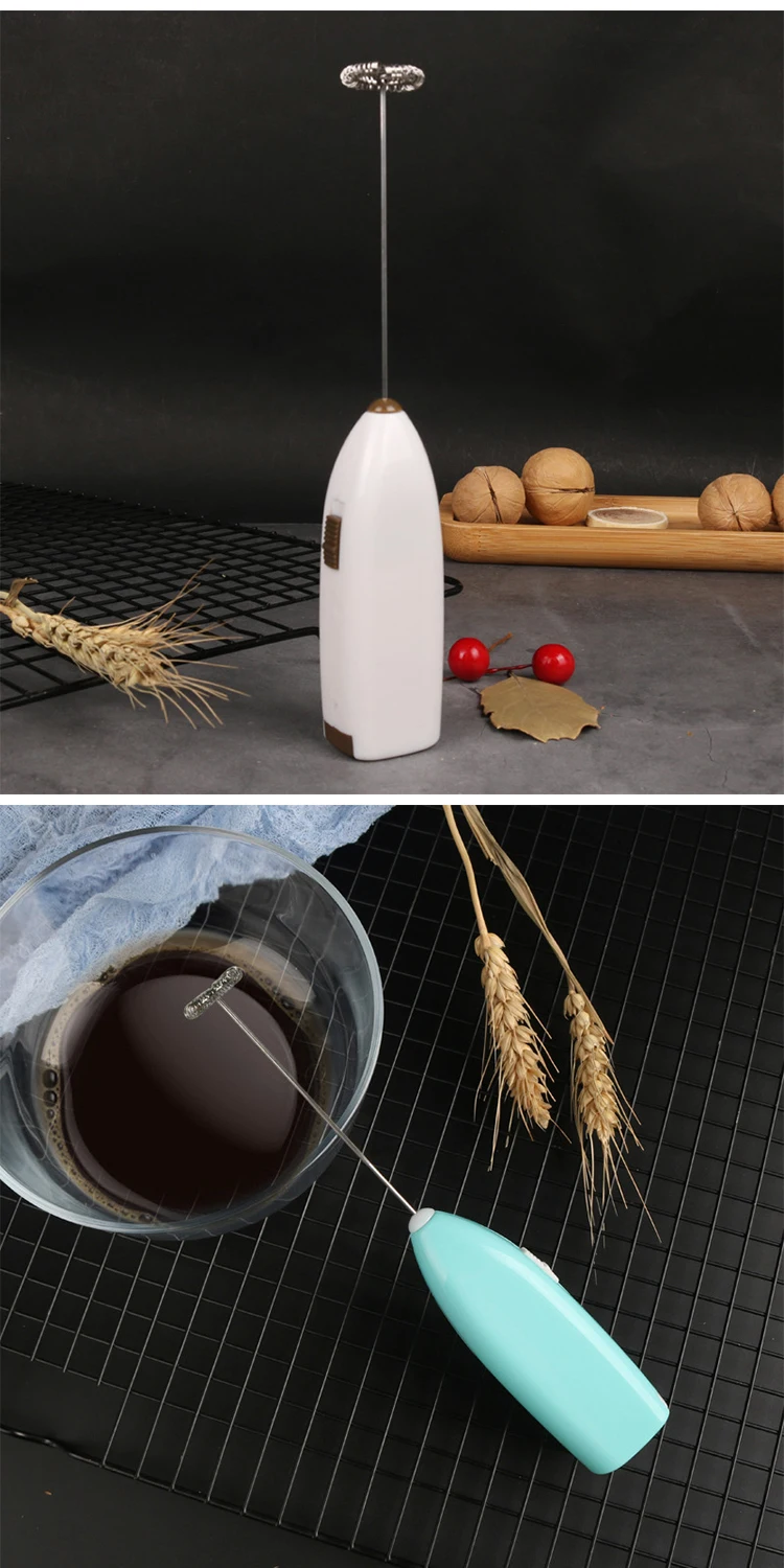 Portable Automatic Battery Operated Egg Beater Powerful Whisk Handheld Foam Maker Blender Mini Electric Milk Frother for Coffee