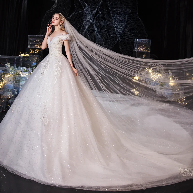 fashion new come bride wedding dress in stock big sizes