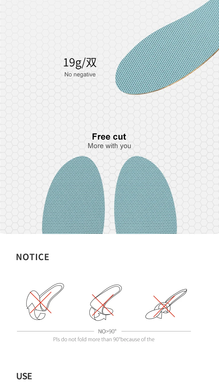 2020 New Custom Deodorant Foot Insole Breathable Ecofriendly Fit Foot