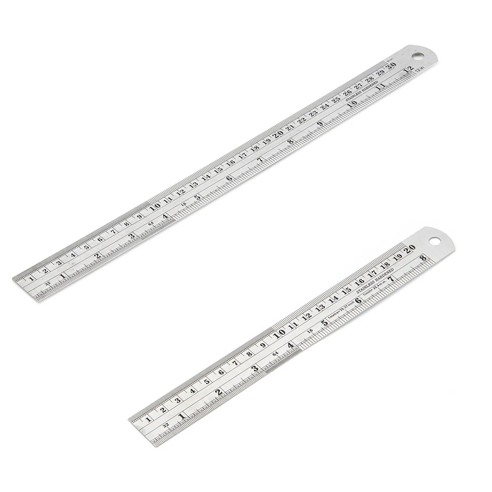 Stainless Steel 50cm Home Office Measuring Tools Straight Scale Ruler ...