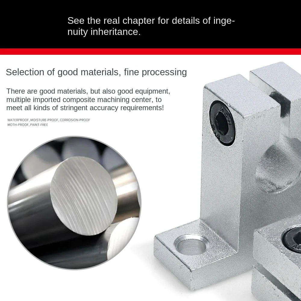 Cross Type Aluminum Clamp Block with Straight Column Fixed Chuck Different Hole Type for Connecting Shafts of Different Diameter details