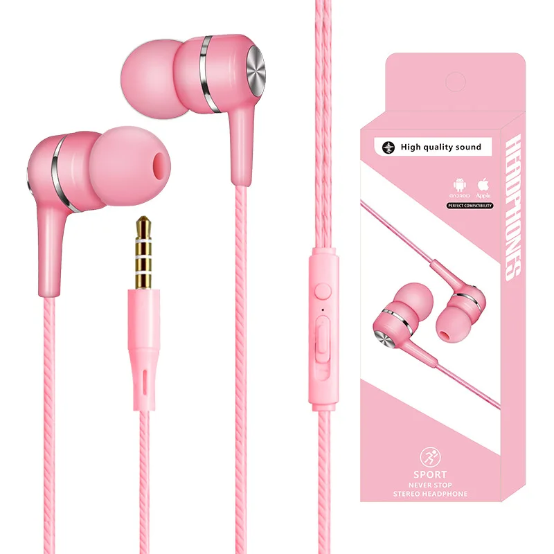 Volume Adjustable Universal Wired Line Control Smart Noise Conceling Earphone Packaging Tips Earbud With Mic - ANKUX.COM