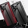 Bumper gradient texture 9h tempered glass phone case for iphone 11 pro max