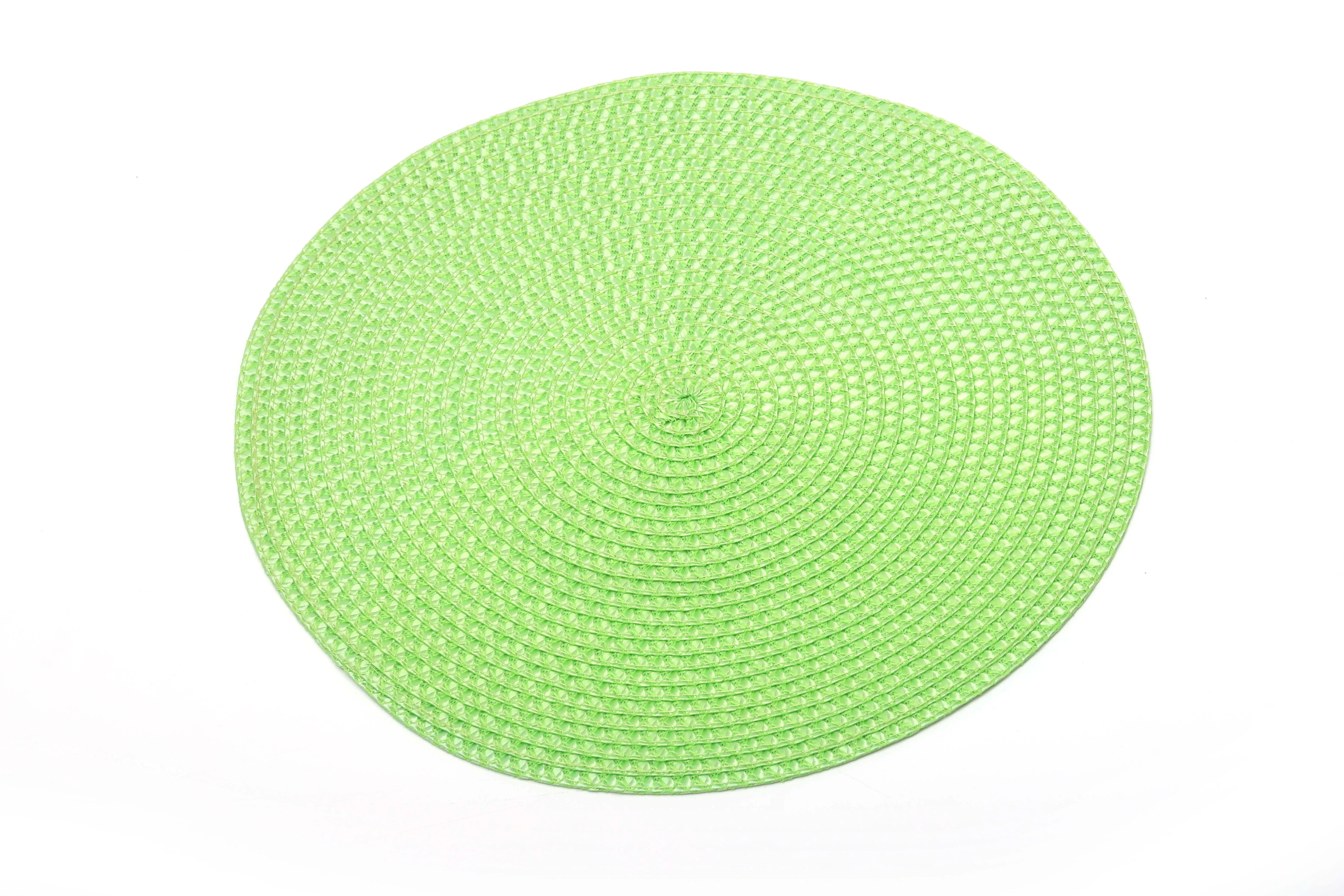 Custom High Quality Pp Table Placemats Round Woven Plastic Placemats