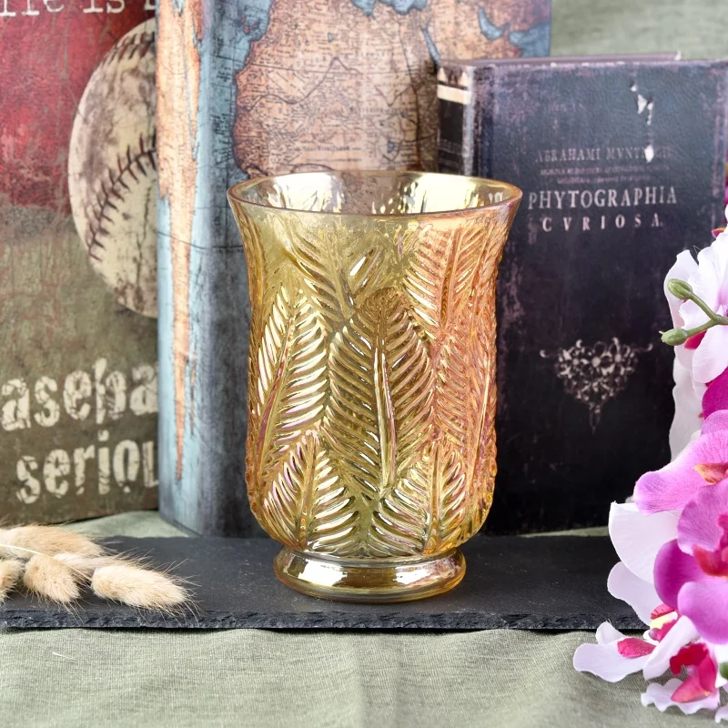 Clear high spraying candle container tea light glass candle vessel wedding decoration in bulk
