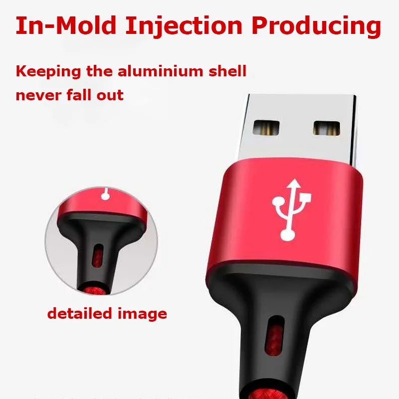 2.1a custom usb 2.0 charger fast charging nylon braided micro usb data cable for android smart phone - ANKUX.COM