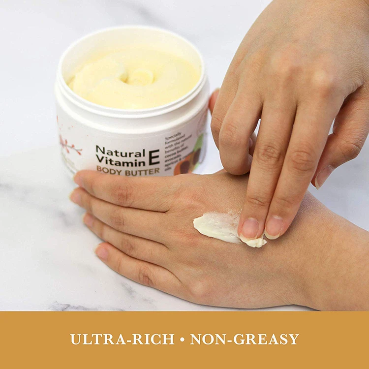 Natural Organic Vitamin E Body Butter Cream Private Label Moisturize