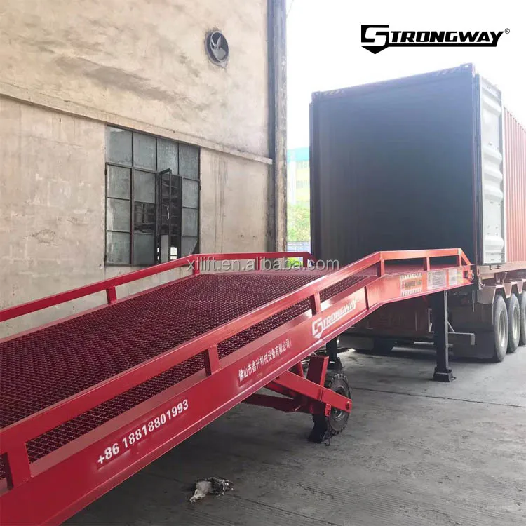10ton heavy duty mobile hydraulic loading ramp adjustable loading ramp for van, View loading