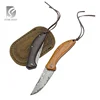 Outdoor Gear Pocket Tactical Tool Survival Camping EDC Folding Natural Sandalwood Handle Damascus Hunting Knife