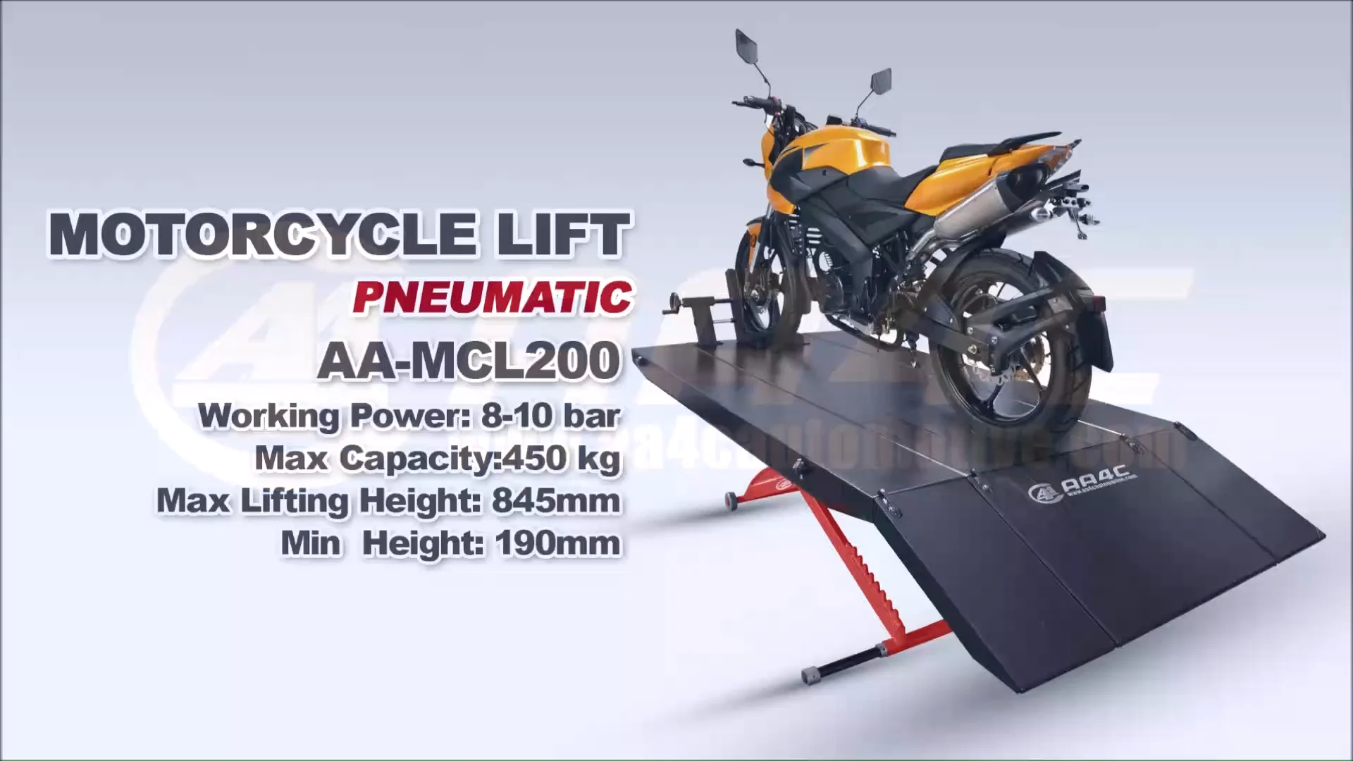 Aa4c 450kg 1000lb Air Operated 48" Width Atv Motorcycle Lift Table With