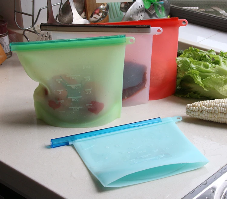 Bpa Free Plastic Container Freezer Gallon Size Zip Snack Lunch Bag