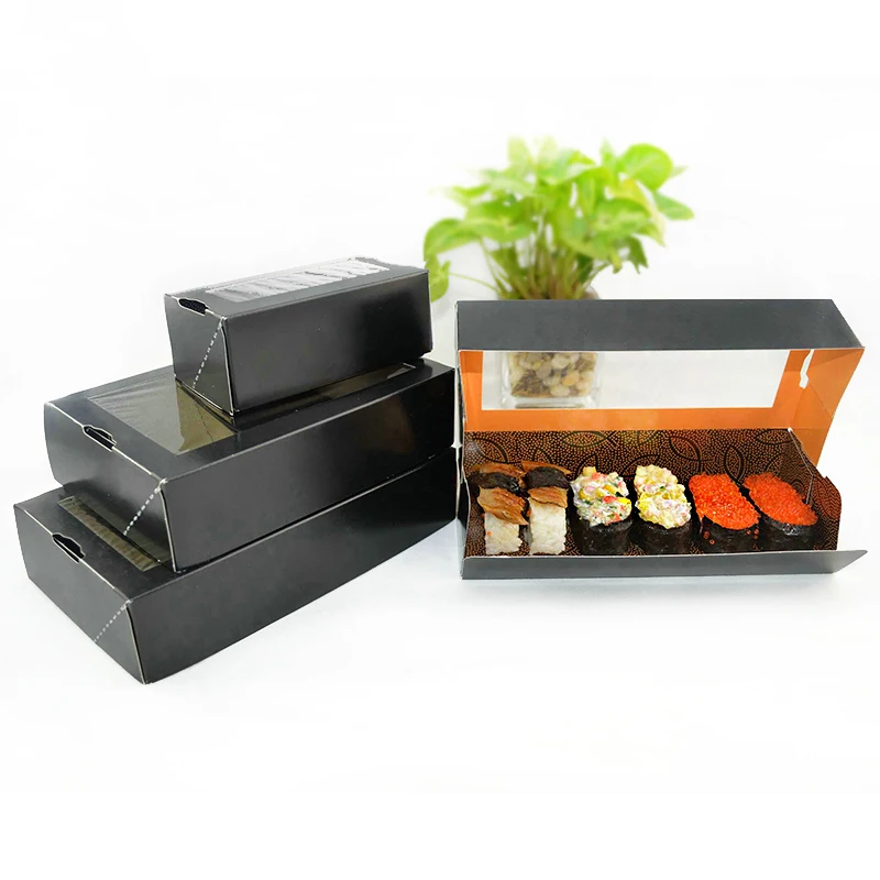 500 Stück Einweg Sushi-Box Schale to go ohne Deckel schwarz 