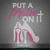 Put a praise on it women high heel shoes design of shirt iron on rhinestones
