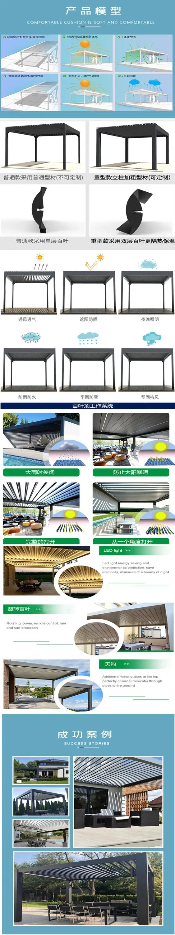 adjustable louvered pergola kits on Outdoor Garden Pergola En Aluminium Pergola Carport Wind Snow Resistant Aluminum Electric Pergola With Adjustable Roof Louvers Buy Pergola Carport Pergola En Aluminium Pergola Product On Alibaba Com
