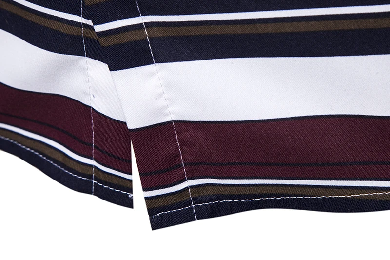 Die neuesten Herbst- und Winter-Herrenhemden in Übergröße mit Streifen, kontrahiertem Design, Revers und langen Ärmeln