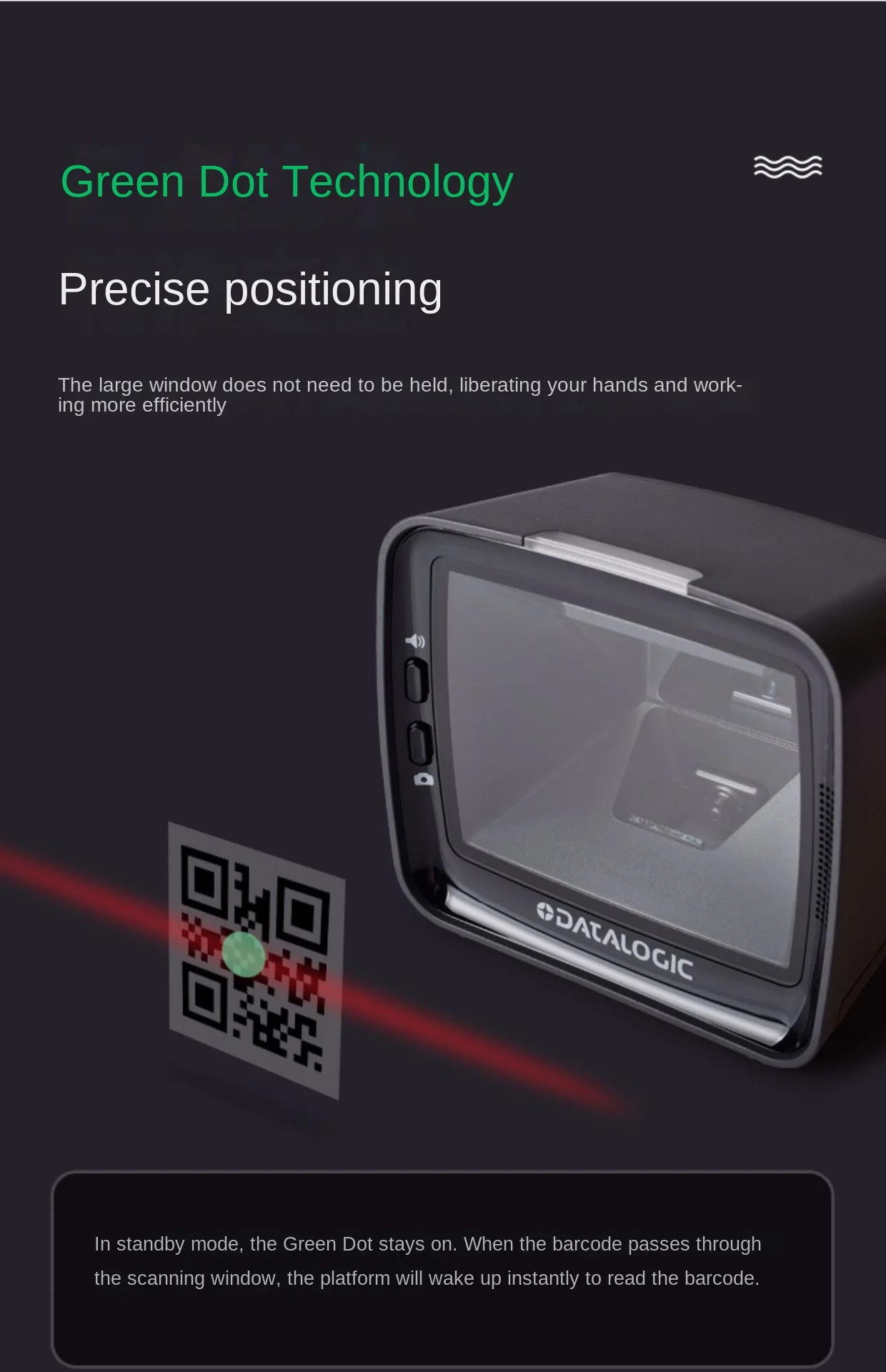 Datalogic 3450vsi USB Supermarket Cashier Mobile Phone Barcode Sweeper Scanner Platform 3-Year Warranty 5mils Optical Resolution