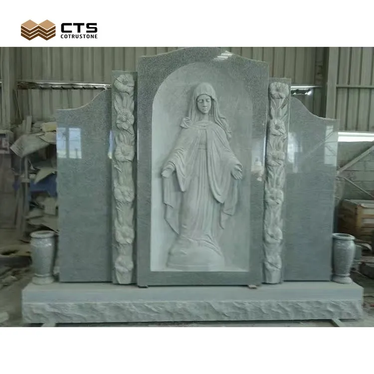 The Virgin Mary Statue Large Granite Headstone - Buy Mary Headstone,The