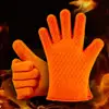 2019 Hot sales Fire Silicone Heat Resistant BBQ Grill Gloves