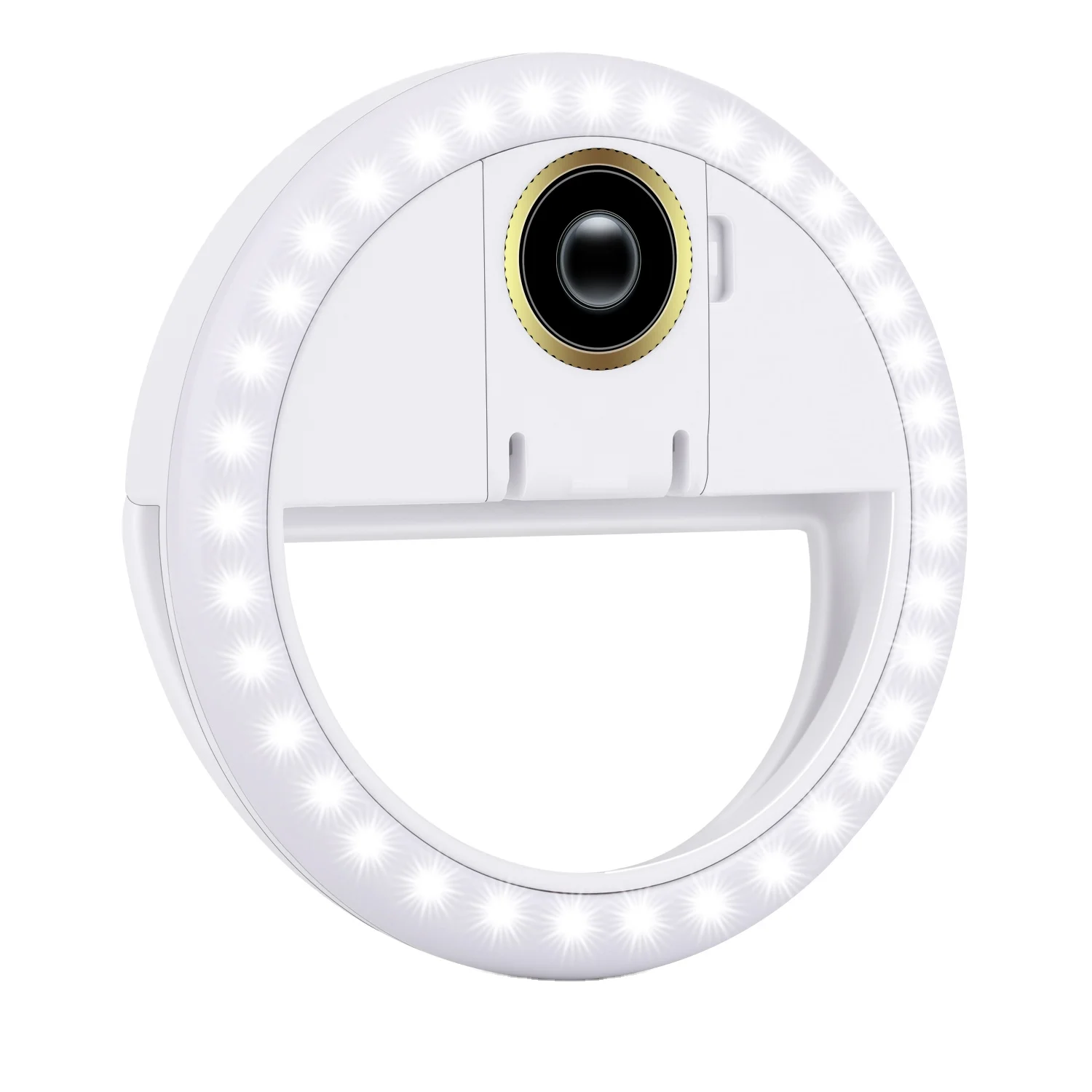 XINBAOHONG Selfie Ring Light Rechargeable Portable Clip-on Selfie Fill Light with 36 LED for Smart Phone