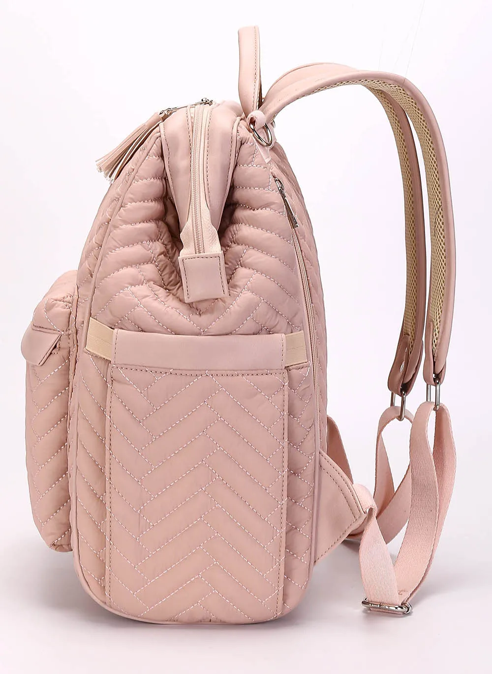 Quilted Nylon Diaper Bag Backpack,2020 New Design Pink Diaper Bag Baby Bag  For Mom Send Free Wipe Pouch And Changing Pad - Buy Quilted Nylon Diaper  Bag Backpack,2020 New Design Pink Diaper