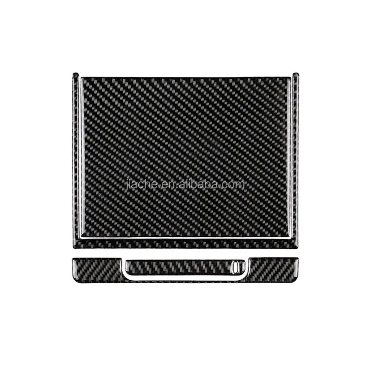 Carbon Fiber Interior Trim Car Gear Shift Panel Storage Box Trim Frame Sticker For Toyota Camry 2018 2019