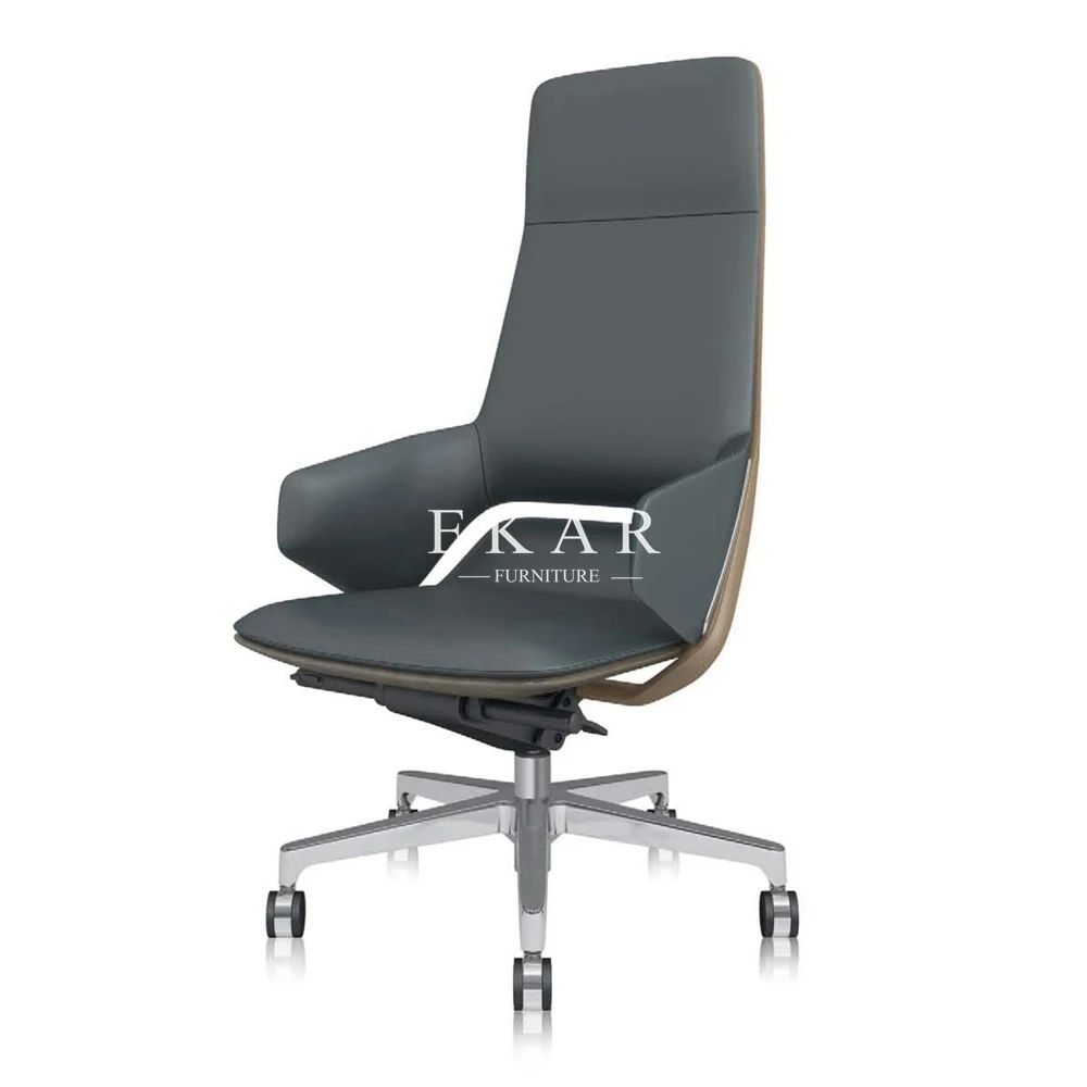 Pu Leather Swivel Chairs Foshan High Back Executive Office Chair manufacture