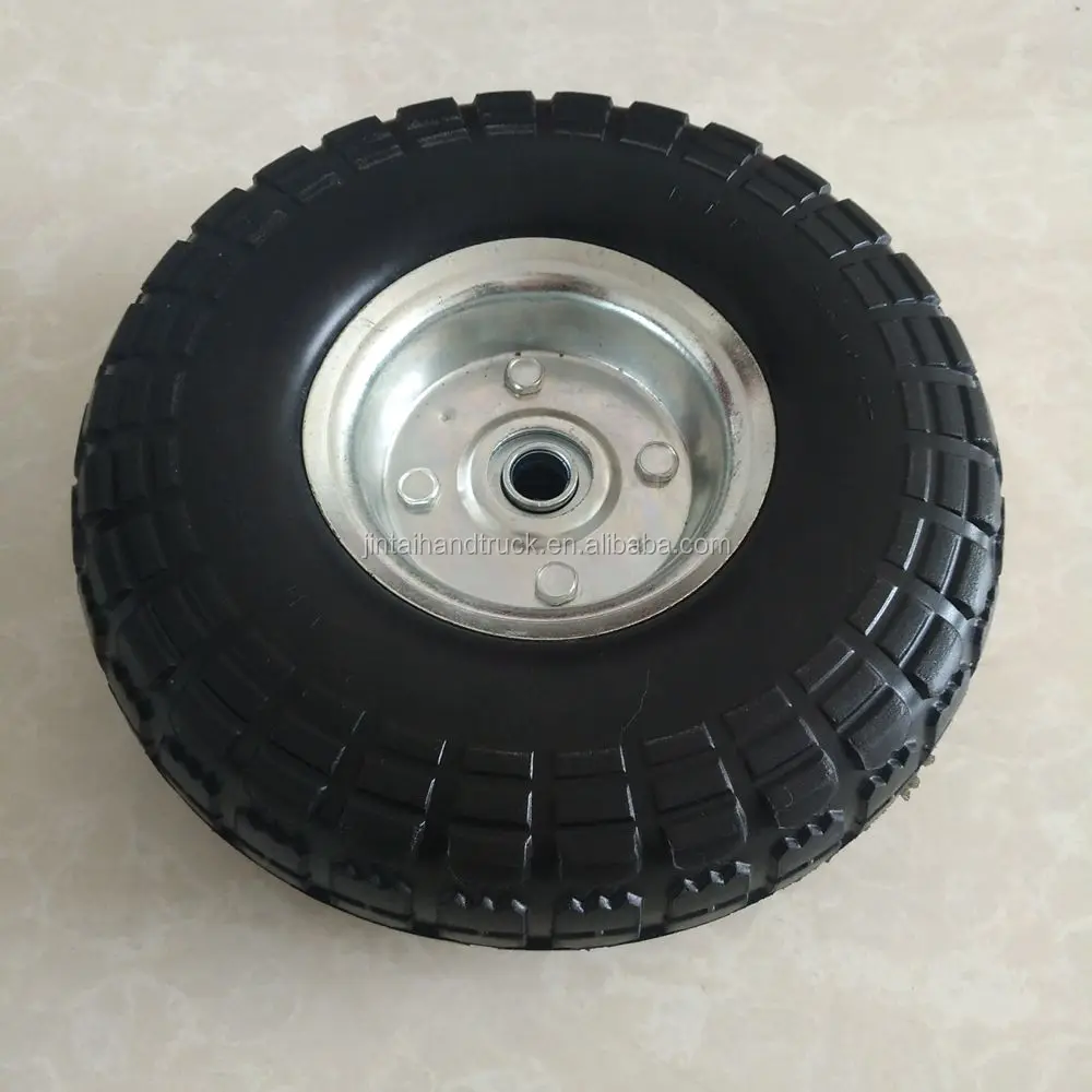 Tug Dolly Tire 4.10/3.504 Pu Foam Wheel 10 Inch Flat Free Tire Offset