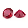 Popular synthetic corundum rough ruby red 8# round natural cut 5.00mm synthetic ruby stone for gold ruby jewellery