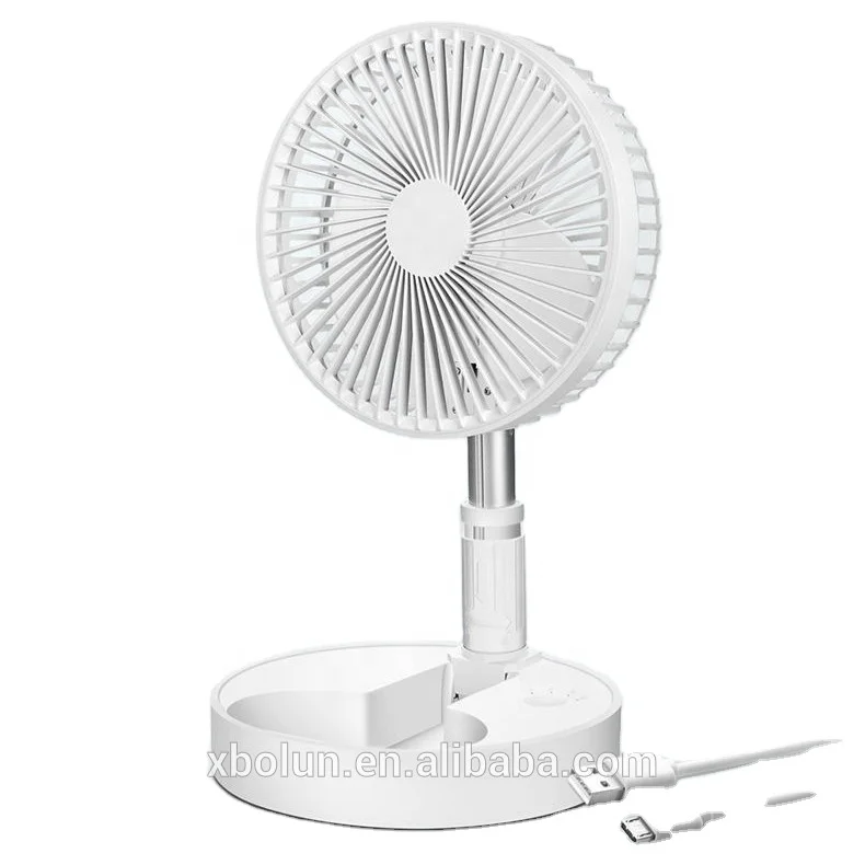 mini usb rechargeable Foldable stand fan with four speeds and handheld pedestal home appliances fan for outdoor