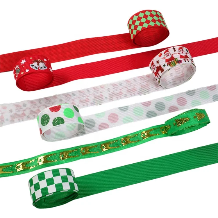 Random Designs Merry Christmas Ribbon Roll For Gift Wrapping Hirbows ...