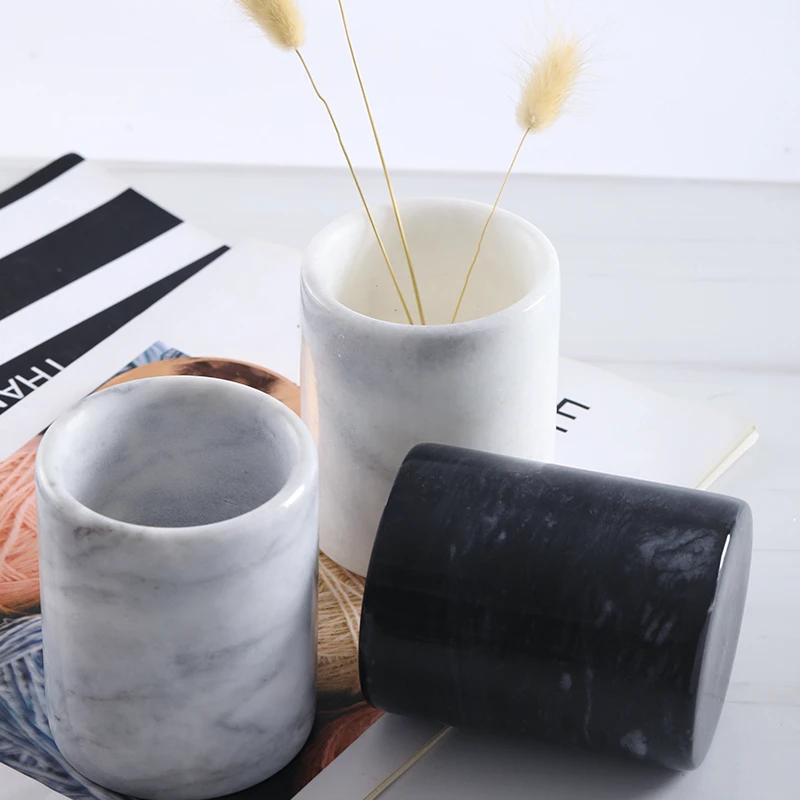 Marble Candle Jar 