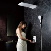 Modern in wall mounted only rainfall mixer shower