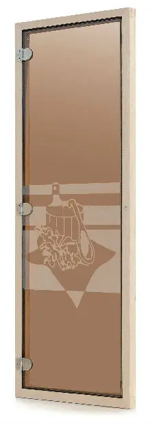 Superior brown colour Glass Sauna Doors with hemlock frame(KD-7001)